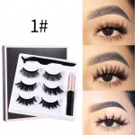 Gene false Amelie Effect 3D tip banda 3 perechi cu Magnet Cod 3A + Adeziv cu magnet si Penseta